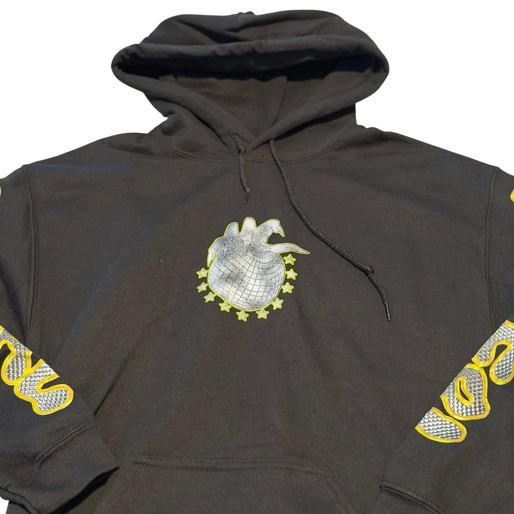 Gildan Heavy Blend Black Disco Ball‎ SNOT Ethereal Tour Hoodie Mens Medium - Picture 10 of 11